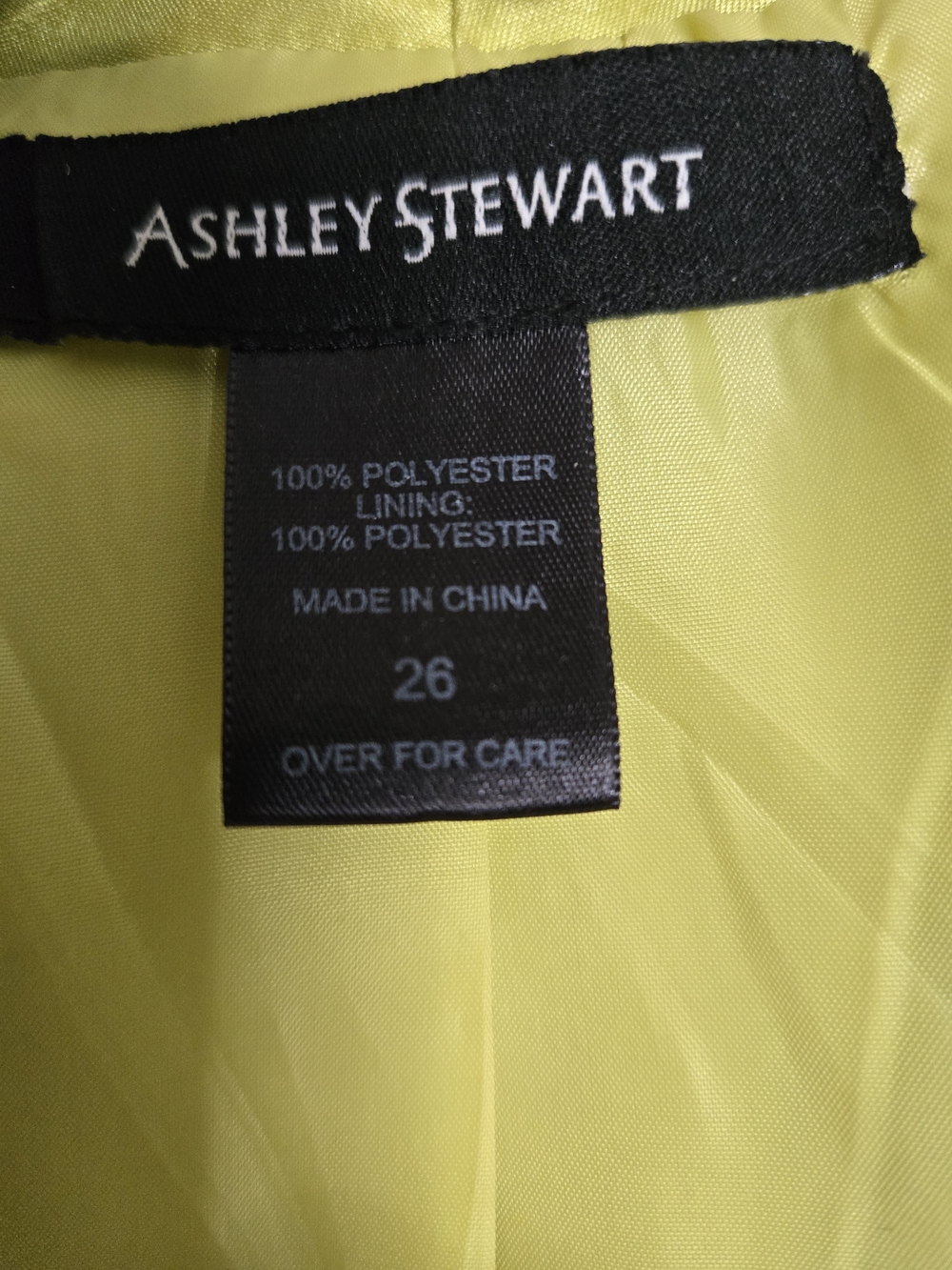 Ashley Stewart Chartreuse Satin Cropped Jacket Blazer Open Front Shrug. 26 / 4X - Picture 6 of 8
